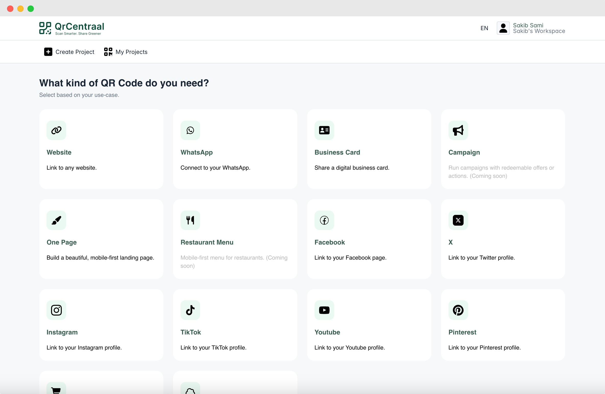 Dynamic QR Dashboard Demo