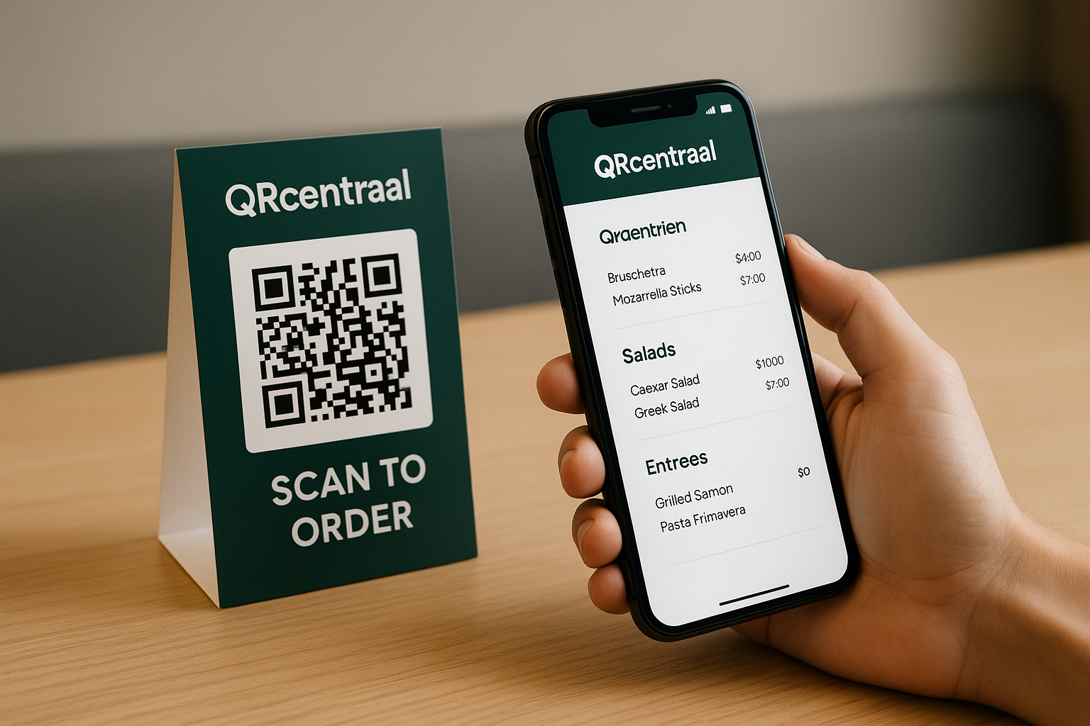 Digital Menu QR Example